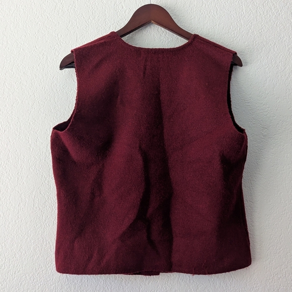 NWT Jason Wu Wool Blend Deep Red Sweater Vest Women's L - Picture 8 of 13
